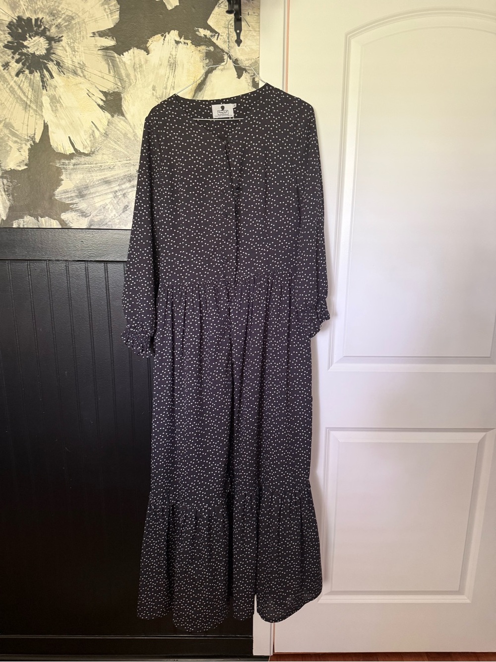 Dainty Jewells Black Polka Dot Long Sleeve Maxi Dress